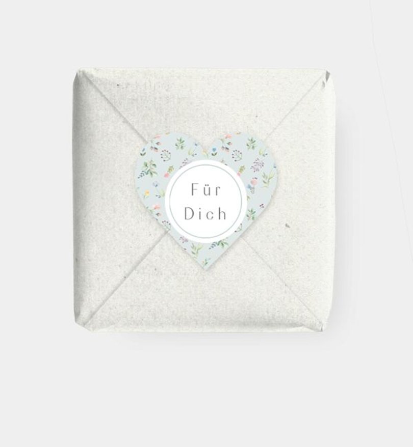 Geschenkaufkleber Kindergeburtstag Süße Blümchen