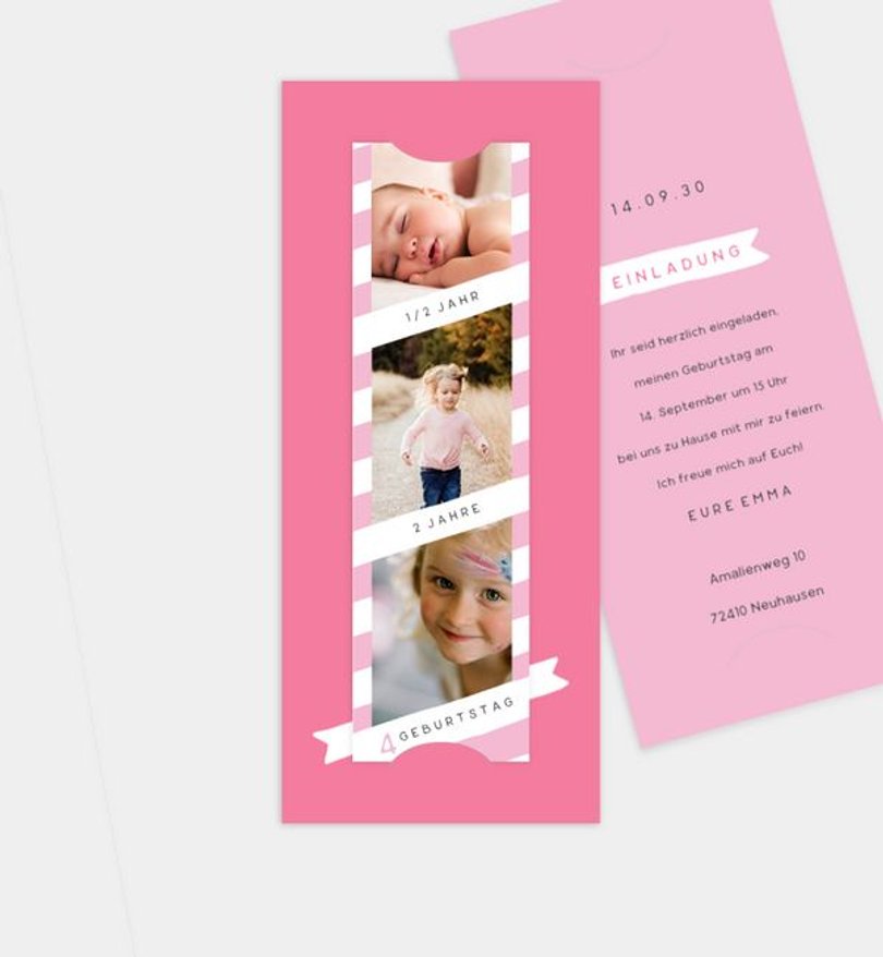Einladungskarte Kindergeburtstag Timeline