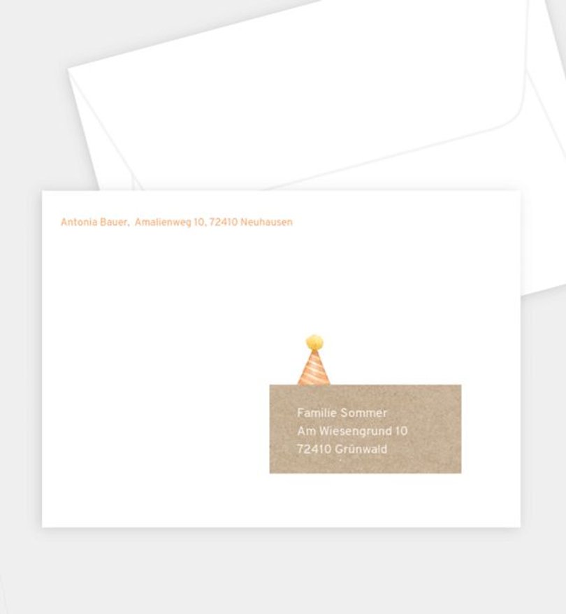 Briefumschlag Kindergeburtstag Woodland