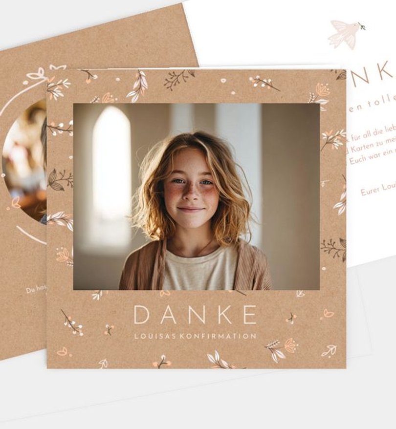 Dankeskarte Konfirmation Vogelgesang