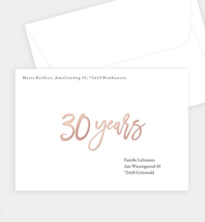 Briefumschlag Geburtstag Rosegold-Crafty