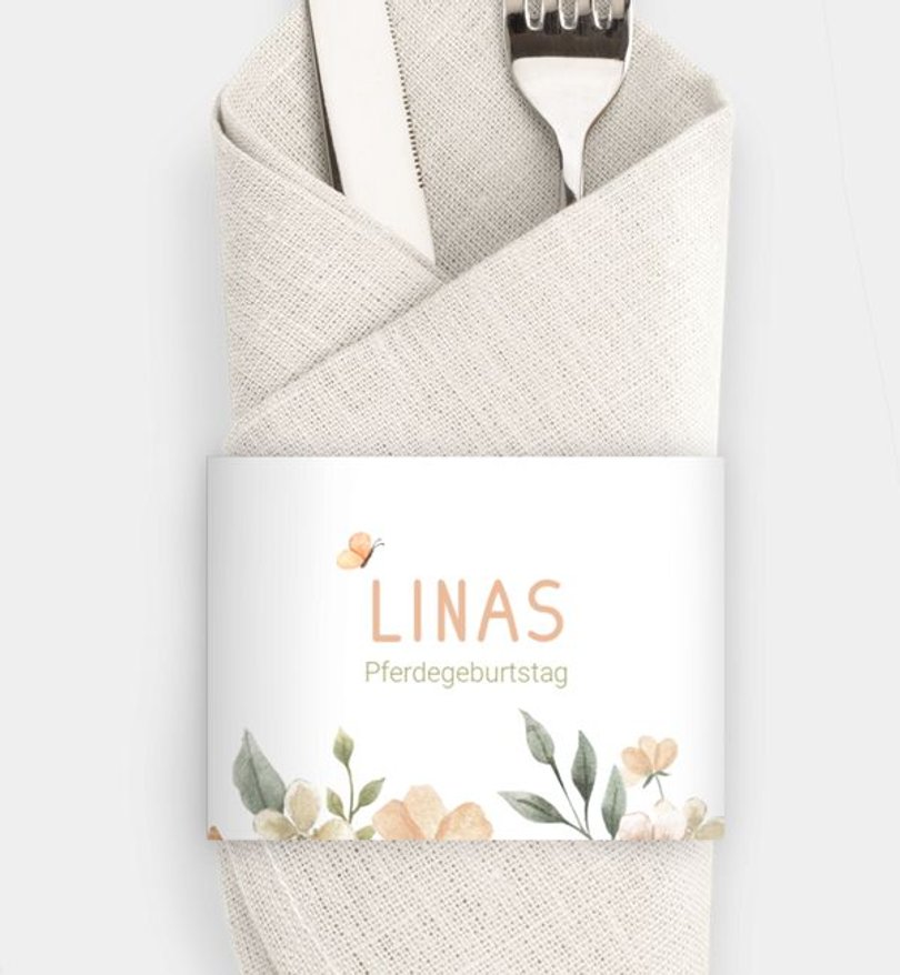 Besteck Servietten-Zubehör Kindergeburtstag Pferdemädchen