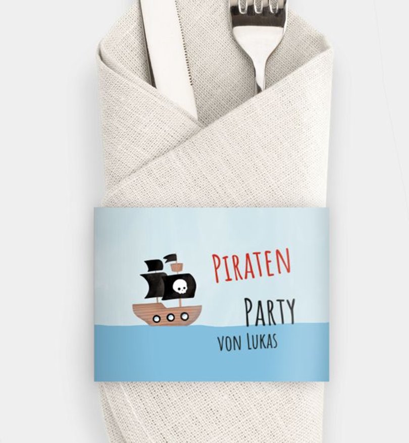 Besteck Servietten-Zubehör Kindergeburtstag Piratenparty