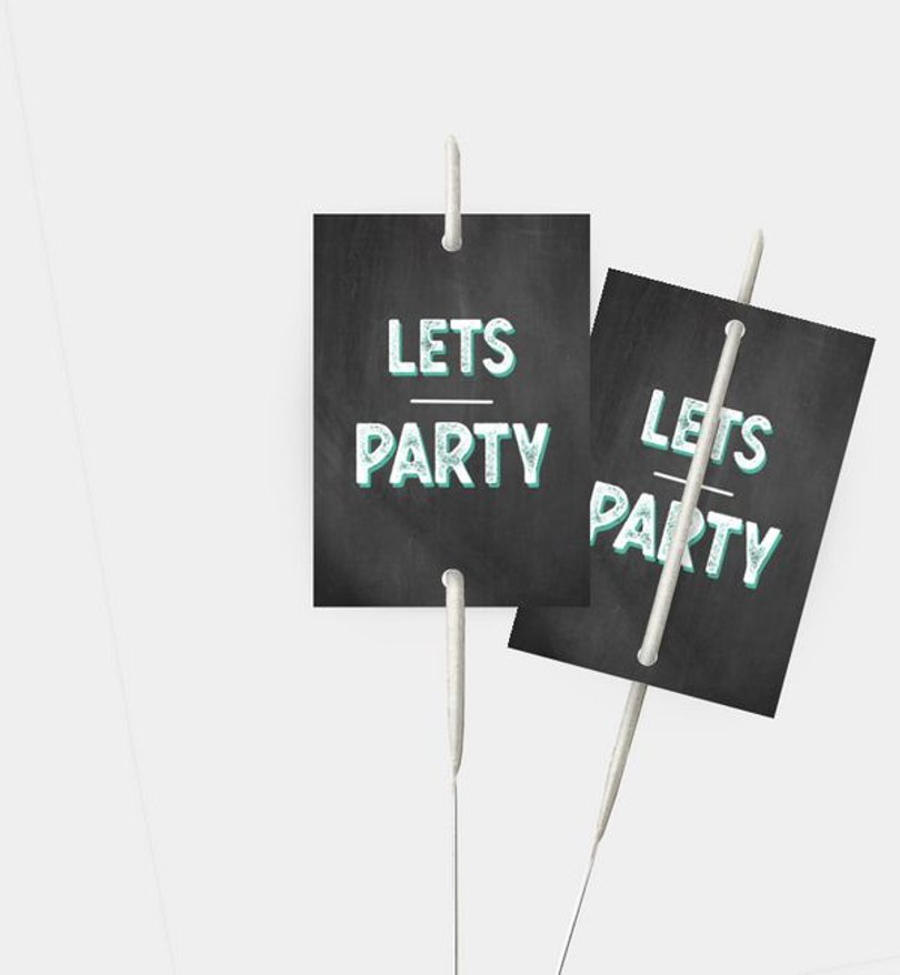 Wunderkerzenetikett Geburtstag Bildertafel