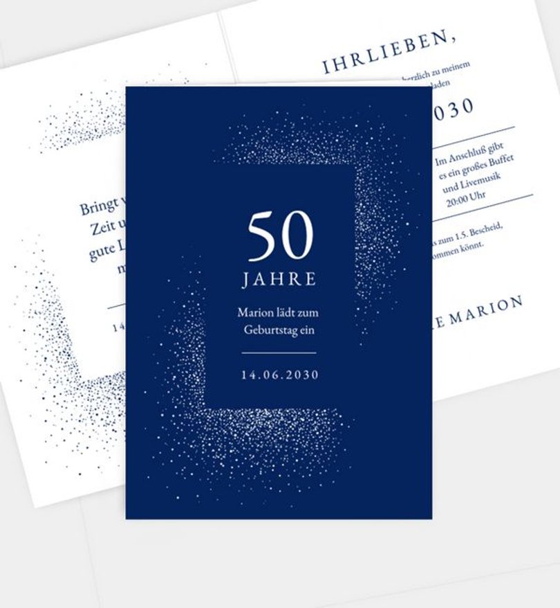 Einladungskarte Geburtstag Royal Dots