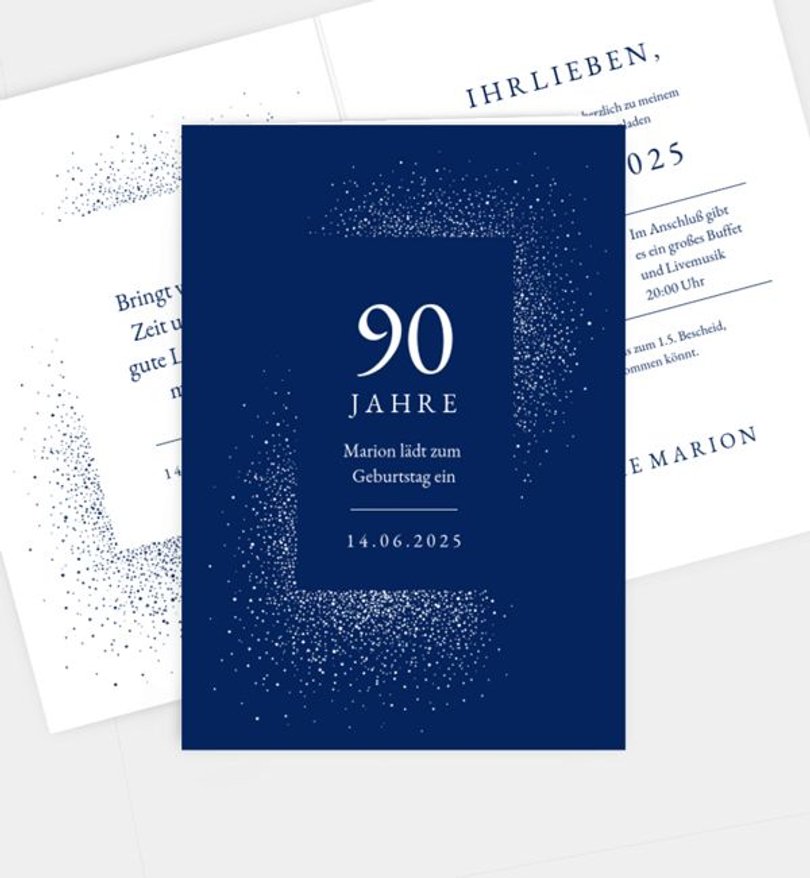 Einladungskarte Geburtstag Royal Dots