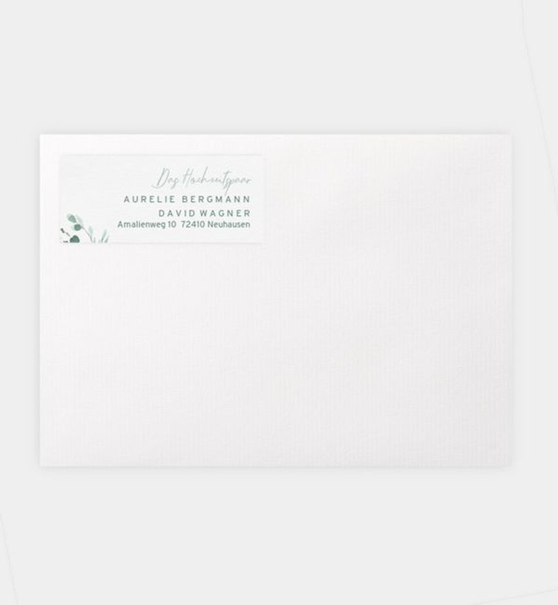 Absenderaufkleber Hochzeit Sommerduft