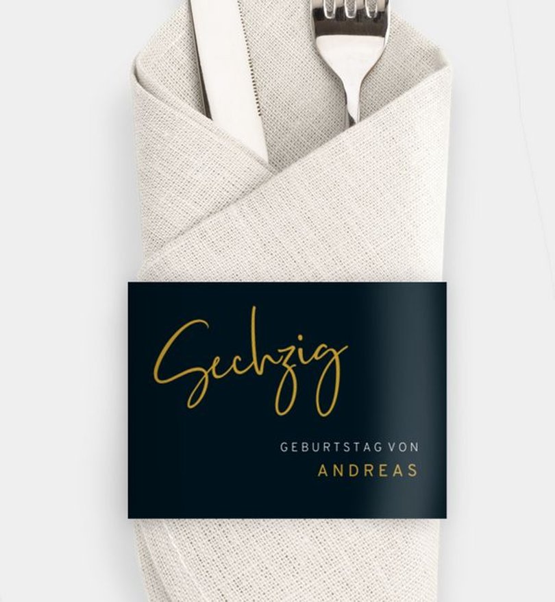 Besteck Servietten-Zubehör Geburtstag Voller Freude