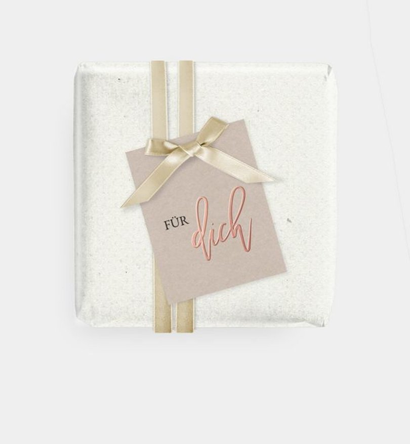 Geschenkanhänger Hochzeit Rosegold · Crafty