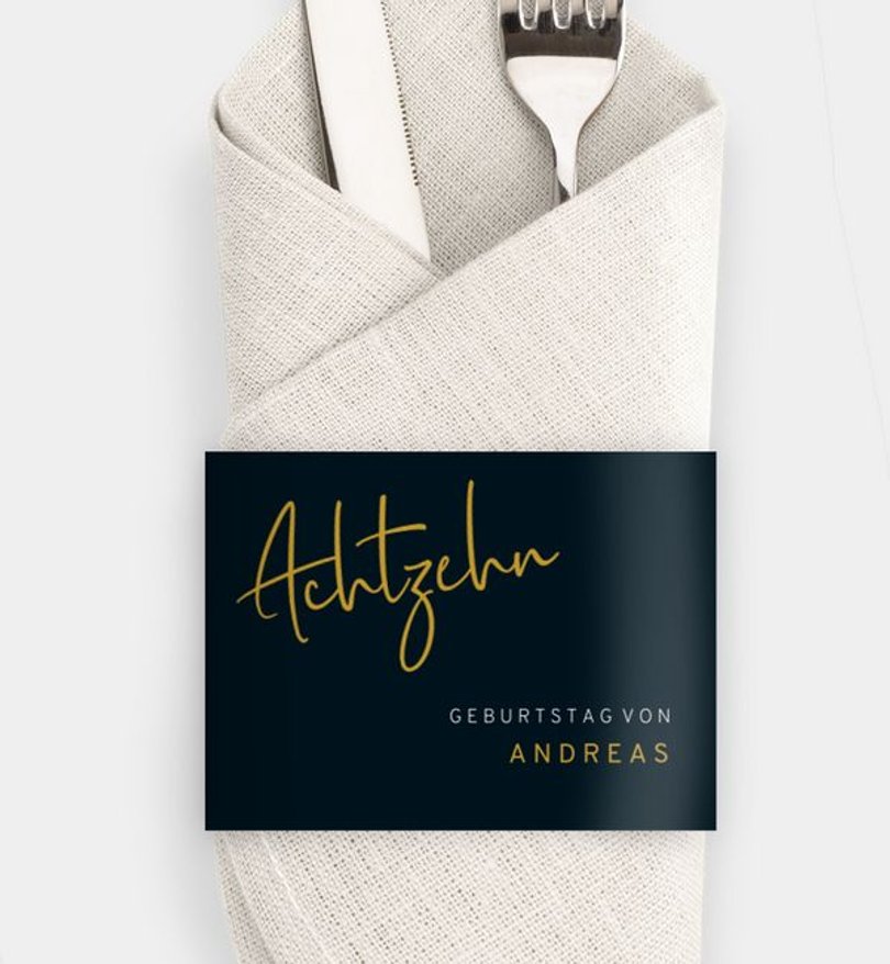 Besteck Servietten-Zubehör Geburtstag Voller Freude