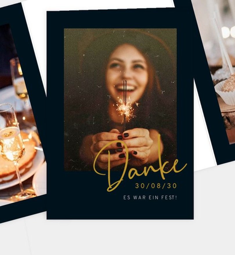 Dankeskarte Geburtstag Voller Freude