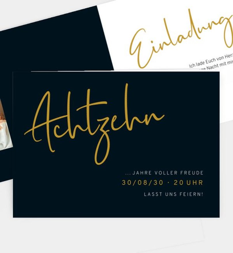 Einladungskarte Geburtstag Voller Freude