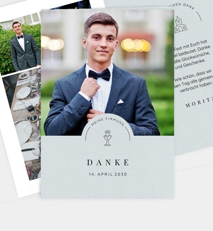 Dankeskarte Firmung Helios