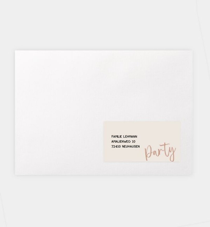 Empfängeraufkleber Geburtstag Party Tag
