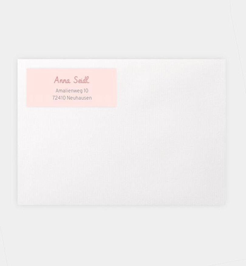 Absenderaufkleber Kindergeburtstag Girlande