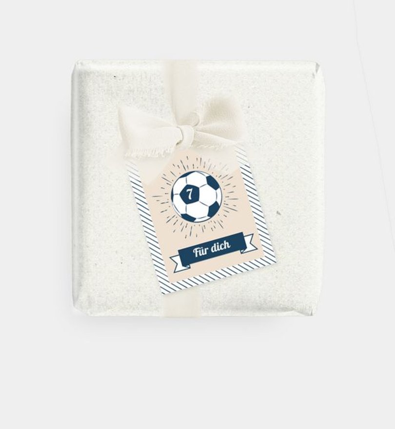 Geschenkanhänger Kindergeburtstag Fussball