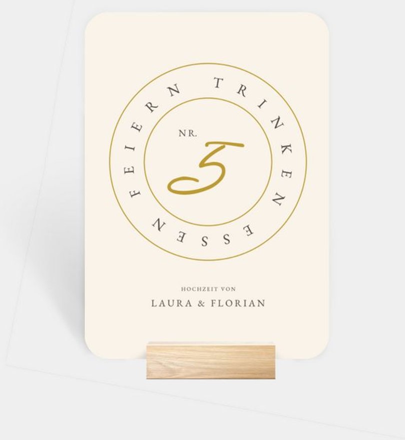 Tischnummer Hochzeit Stempel