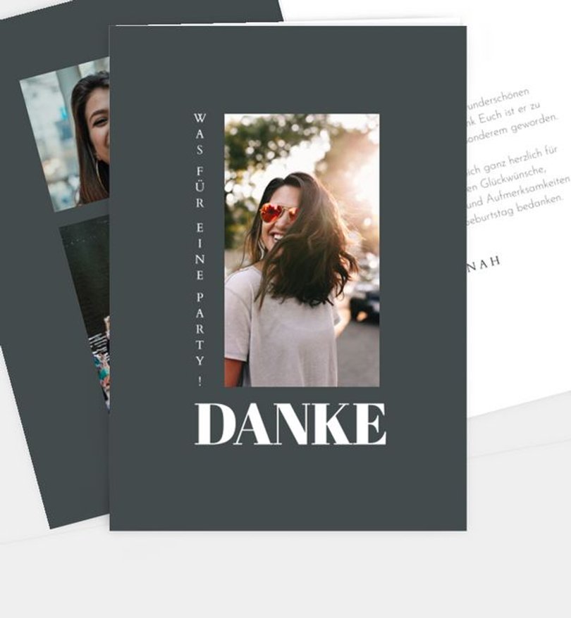 Dankeskarte Geburtstag Birthdayshape