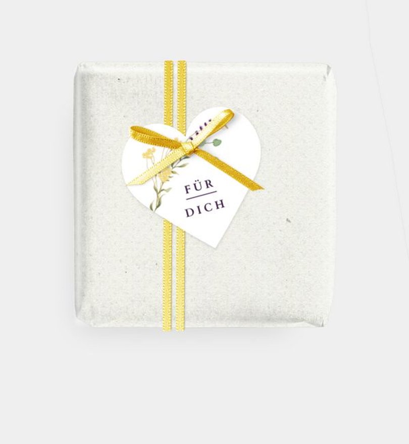 Geschenkanhänger Taufe Blütengarten
