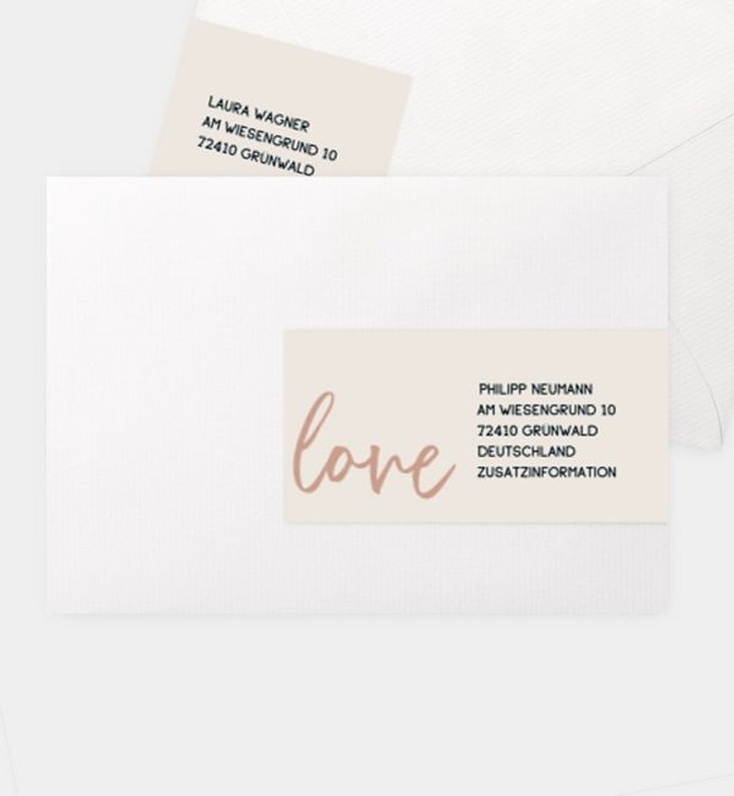 Adressaufkleber Hochzeit Unser Tag