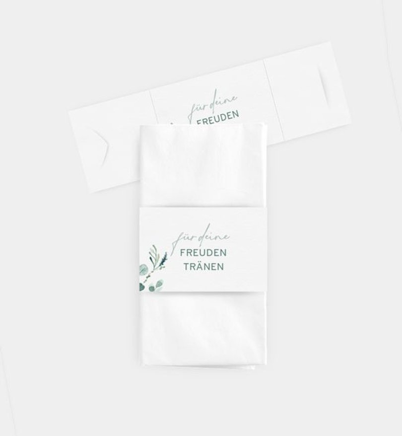 Taschentücher Banderole Hochzeit Sommerduft