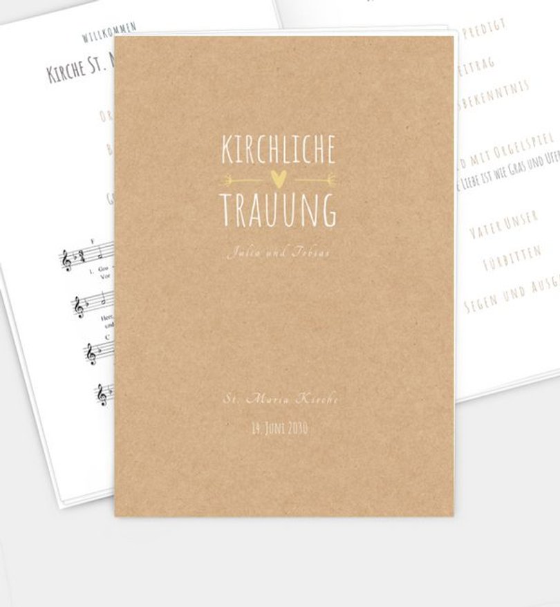 Kirchenheft Hochzeit Vintage Love