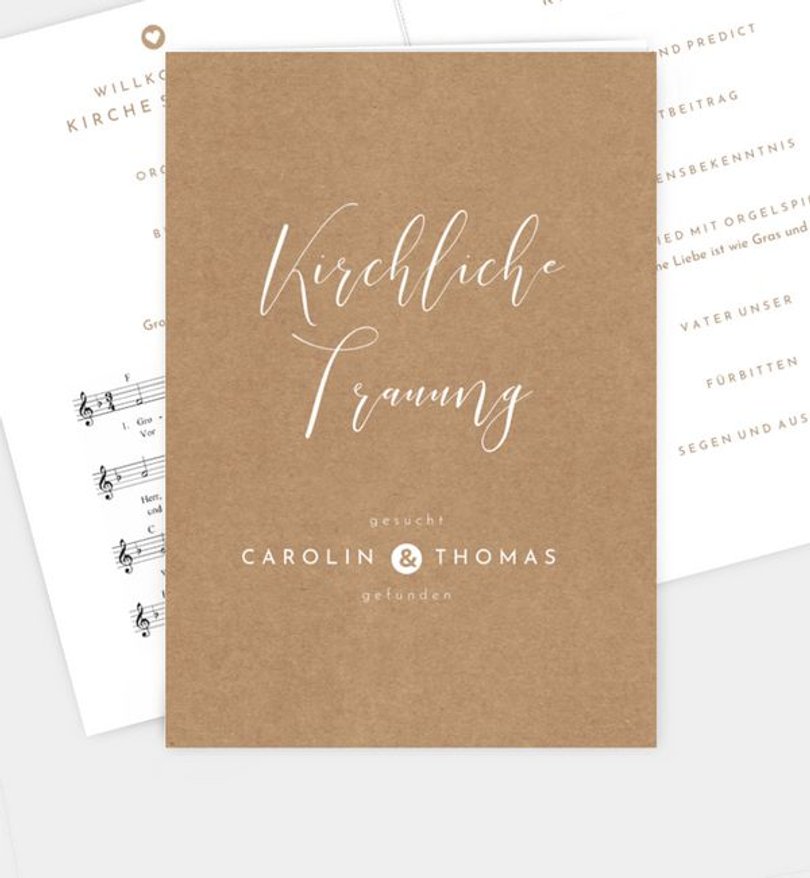 Kirchenheft Hochzeit Easy Wedding