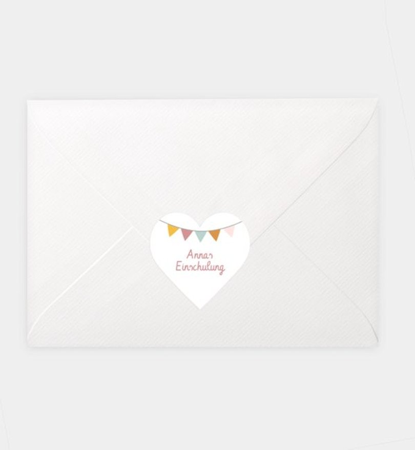 Siegelsticker Einschulung Girlande