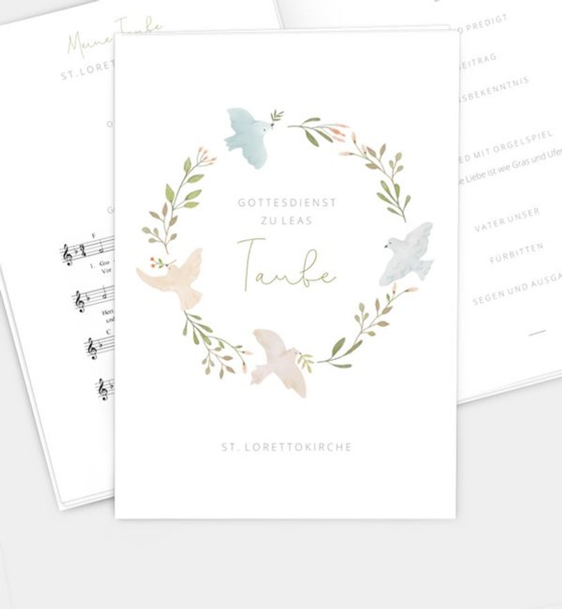 Kirchenheft Taufe Bird & Branch