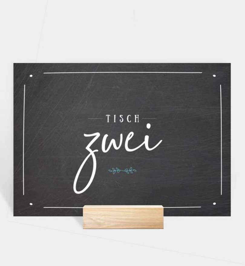 Tischnummer Geburtstag Blackboard