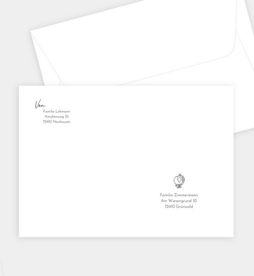 Briefumschlag Geburt Crafty Icons · Vintage