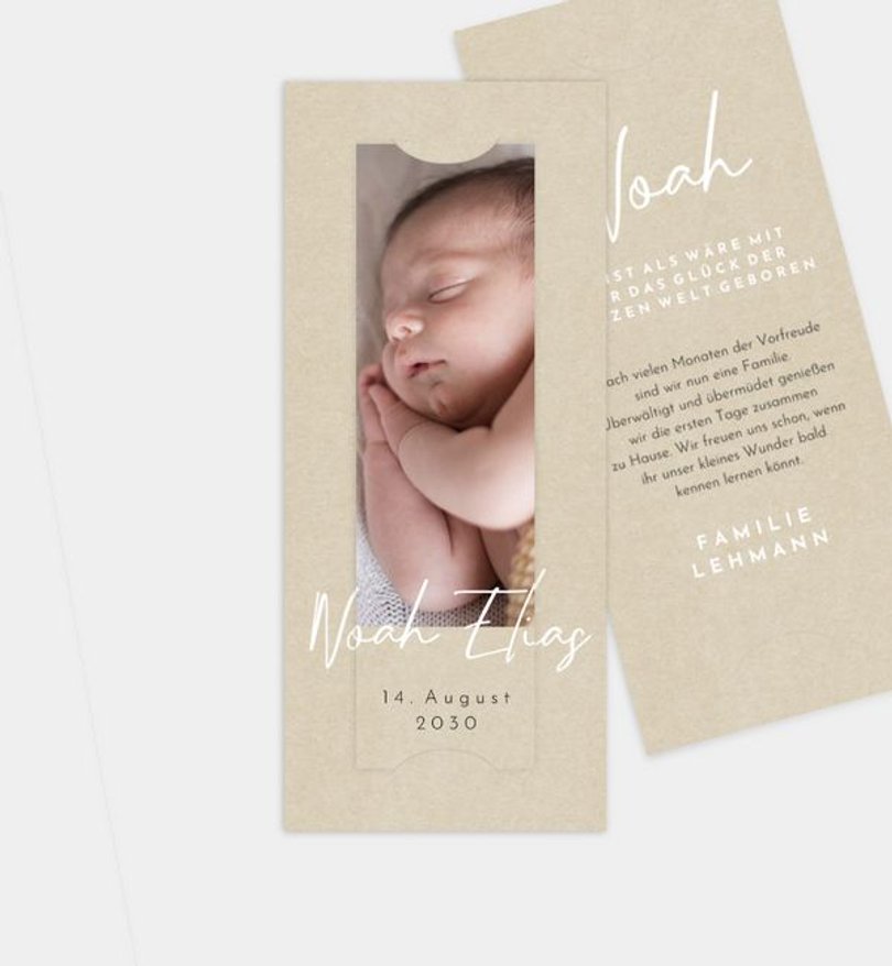 Geburtsanzeige Geburt Crafty Icons · Vintage