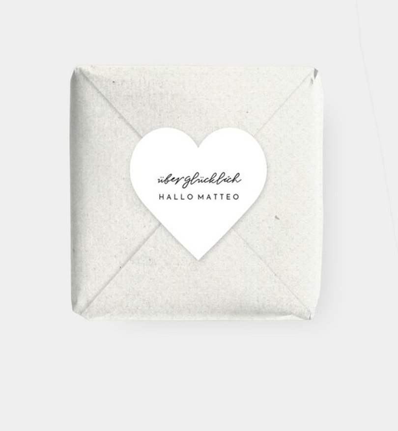 Geschenkaufkleber Geburt Leichtigkeit