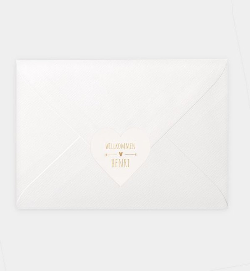 Siegelsticker Geburt Vintage Love · Crafty