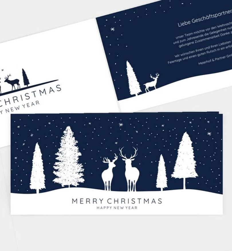 Weihnachtskarte Weihnachten geschäftlich Stille Nacht
