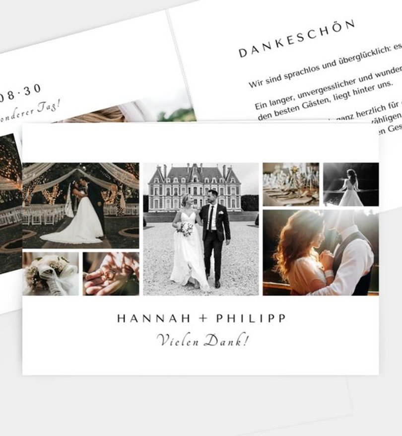 Dankeskarte Hochzeit Classic Wedding