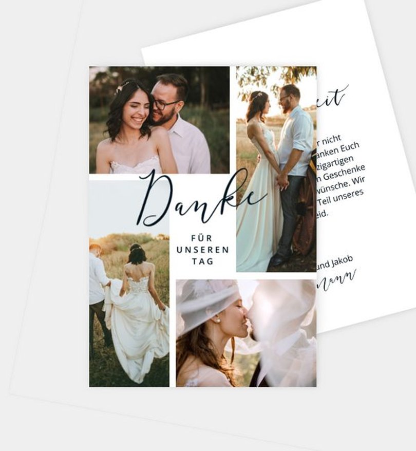 Dankeskarte Hochzeit Einzelstück