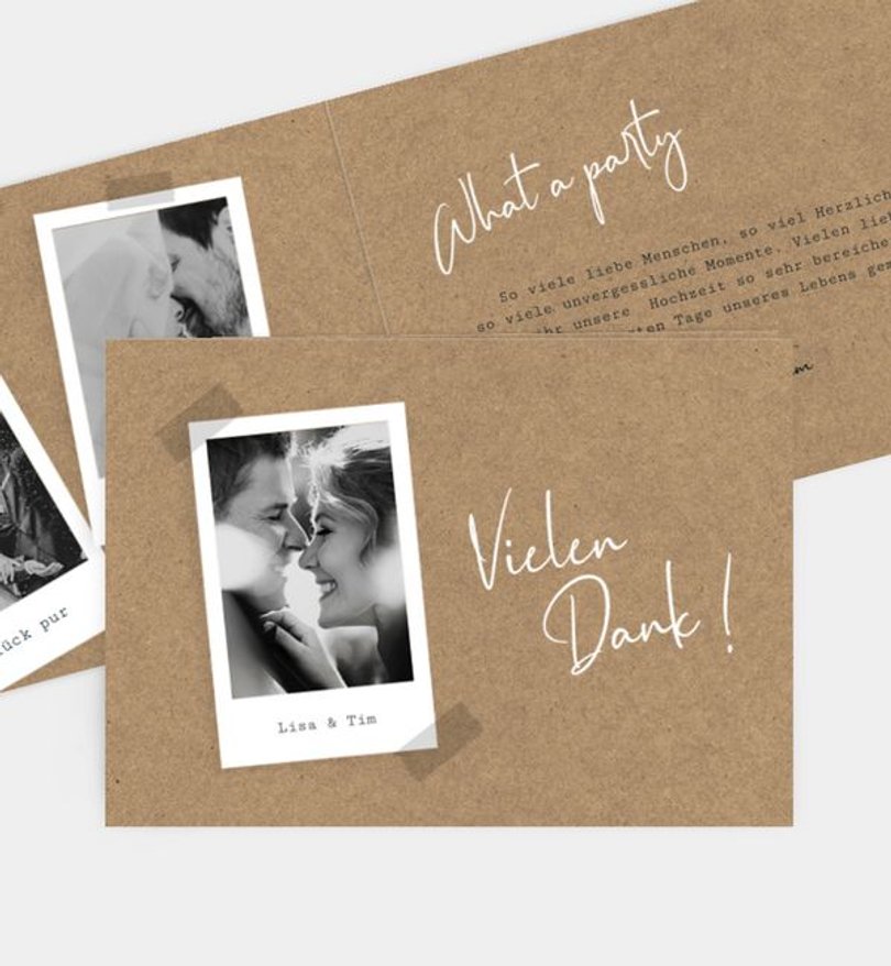 Dankeskarte Hochzeit Handmade