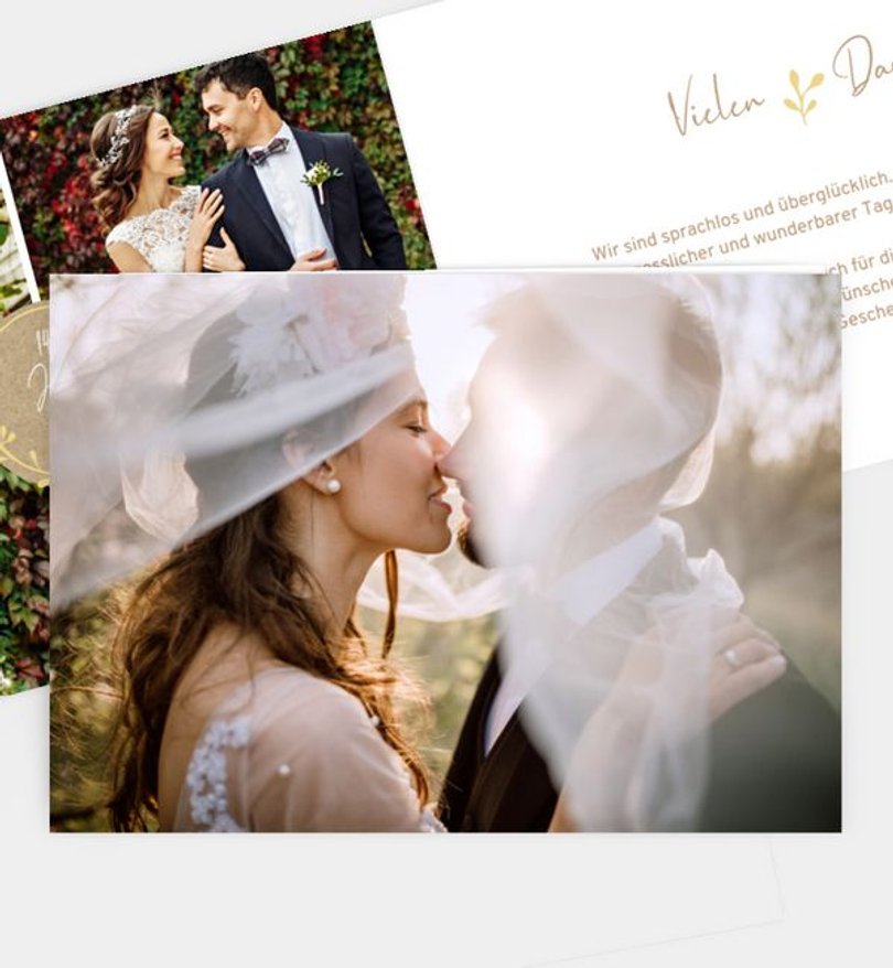 Dankeskarte Hochzeit Craftpaperbutton