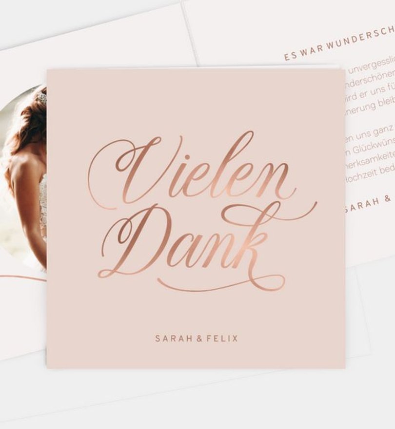 Dankeskarte Hochzeit Romantic