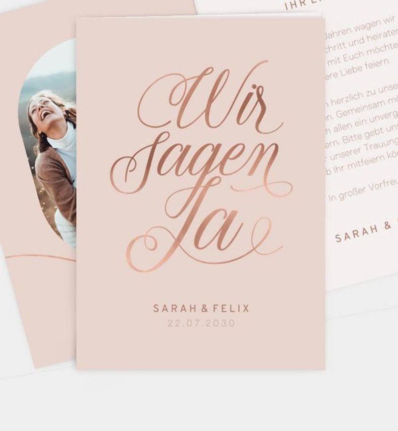 Einladungskarte Hochzeit Romantic