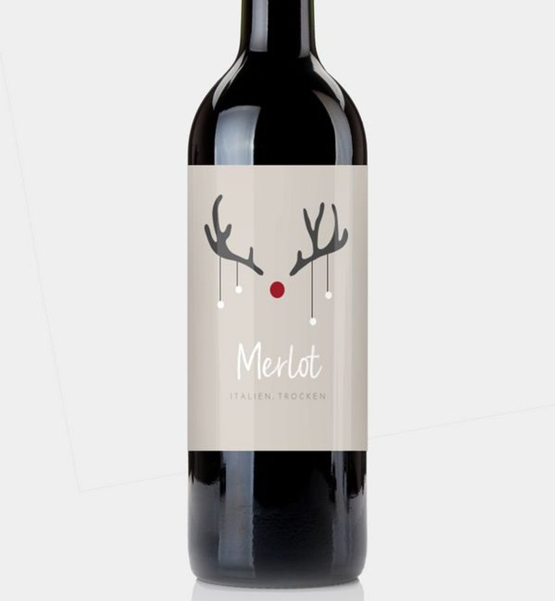 Flaschenetikett Geschäftlich Rudolf