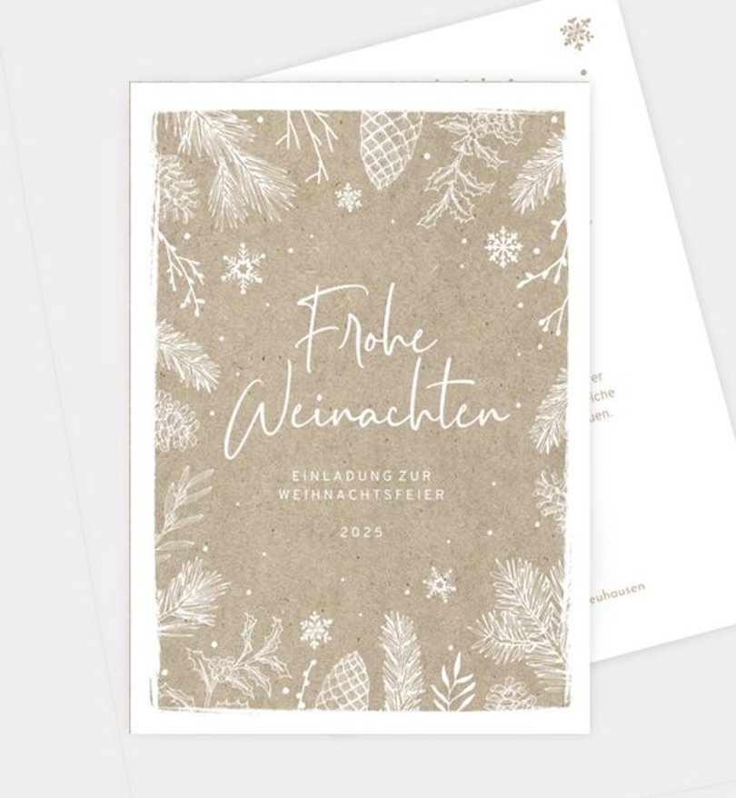 Weihnachtsfeier Weihnachtsfeier Winterly Frame · Crafty