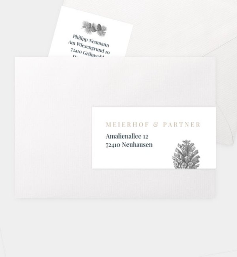 Adressaufkleber Geschäftlich Der Zapfen