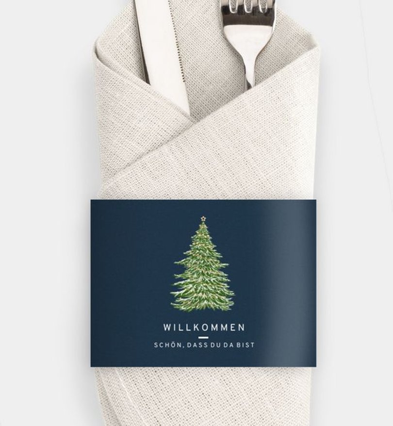 Besteck Servietten-Zubehör Geschäftlich Weihnachtsbaum