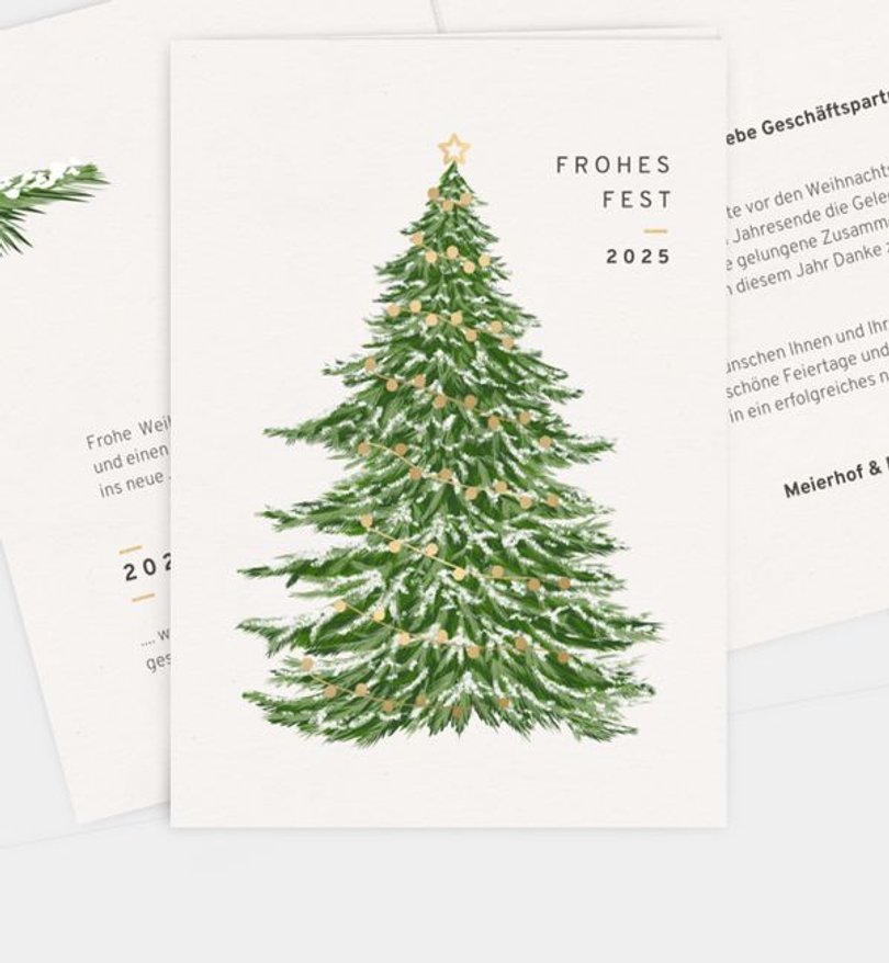 Weihnachtskarte Weihnachten geschäftlich Weihnachtsbaum