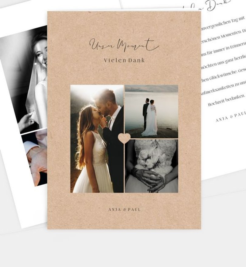 Dankeskarte Hochzeit Just wonderful