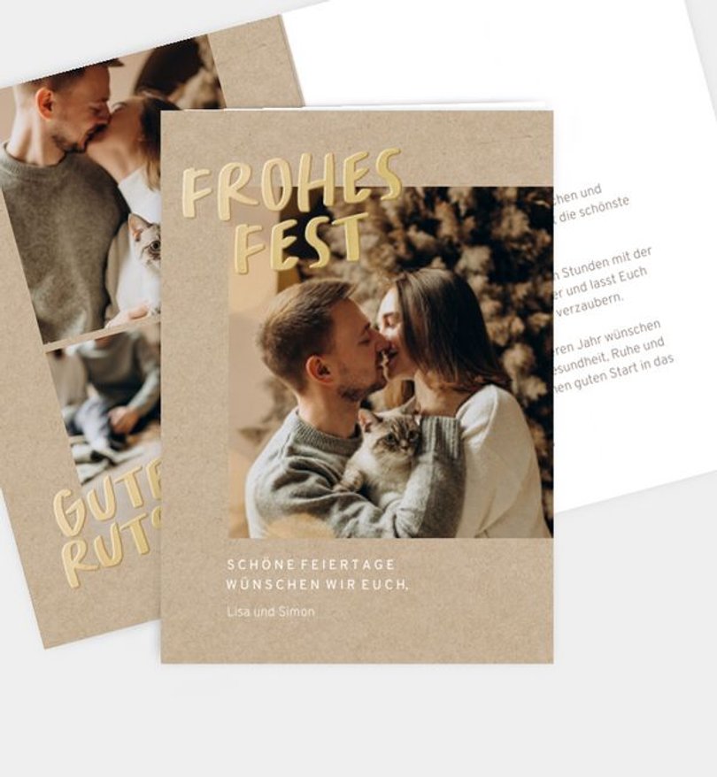 Weihnachtskarte Weihnachten/Privat Goldene Weihnachten