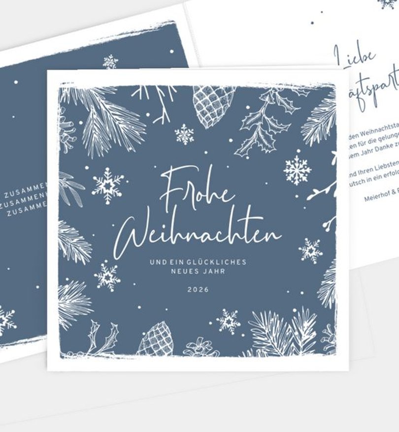 Weihnachtskarte Weihnachten geschäftlich Winterly Frame