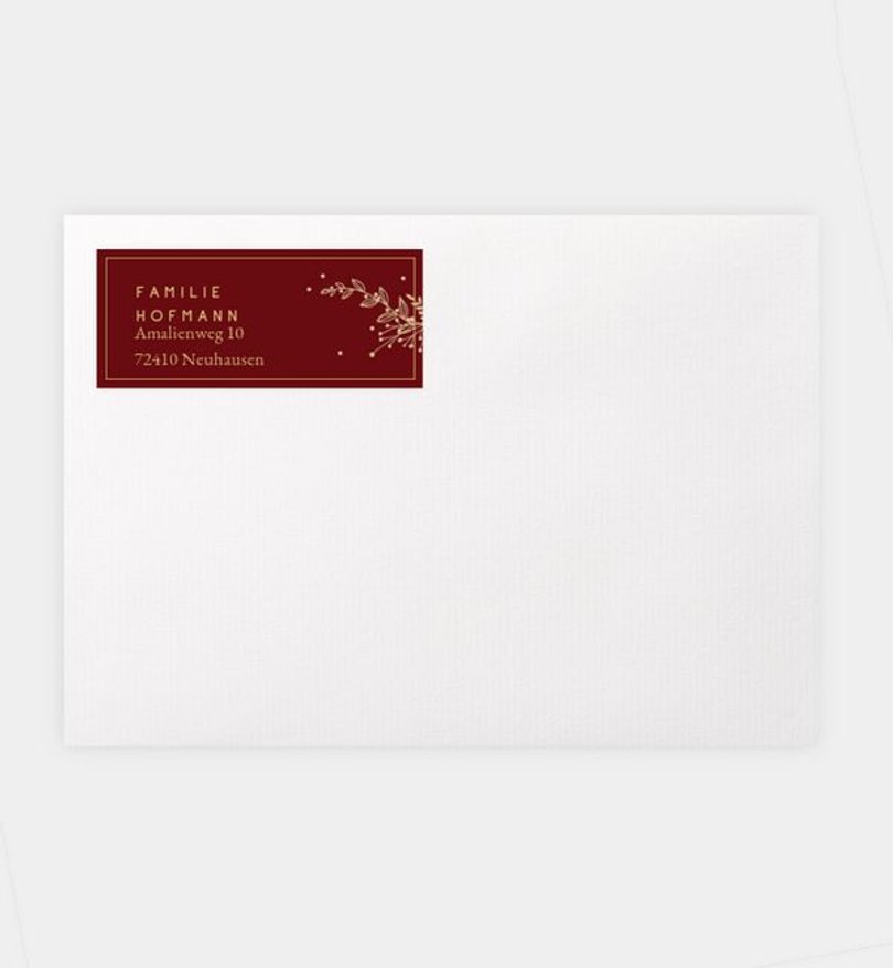 Absenderaufkleber Weihnachten Festliches Ornament